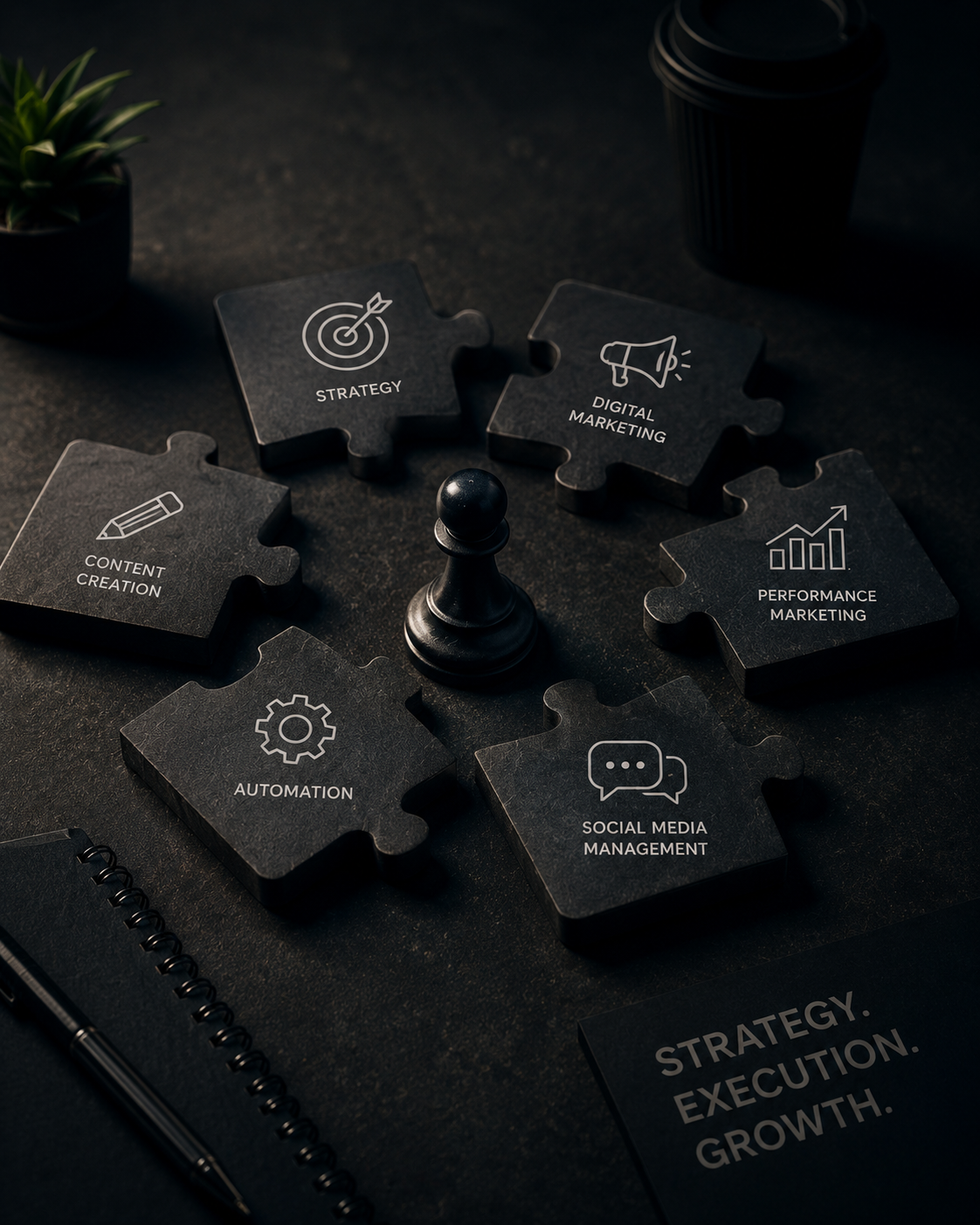 Laptop and smartphone showing CRM automation workflow screens